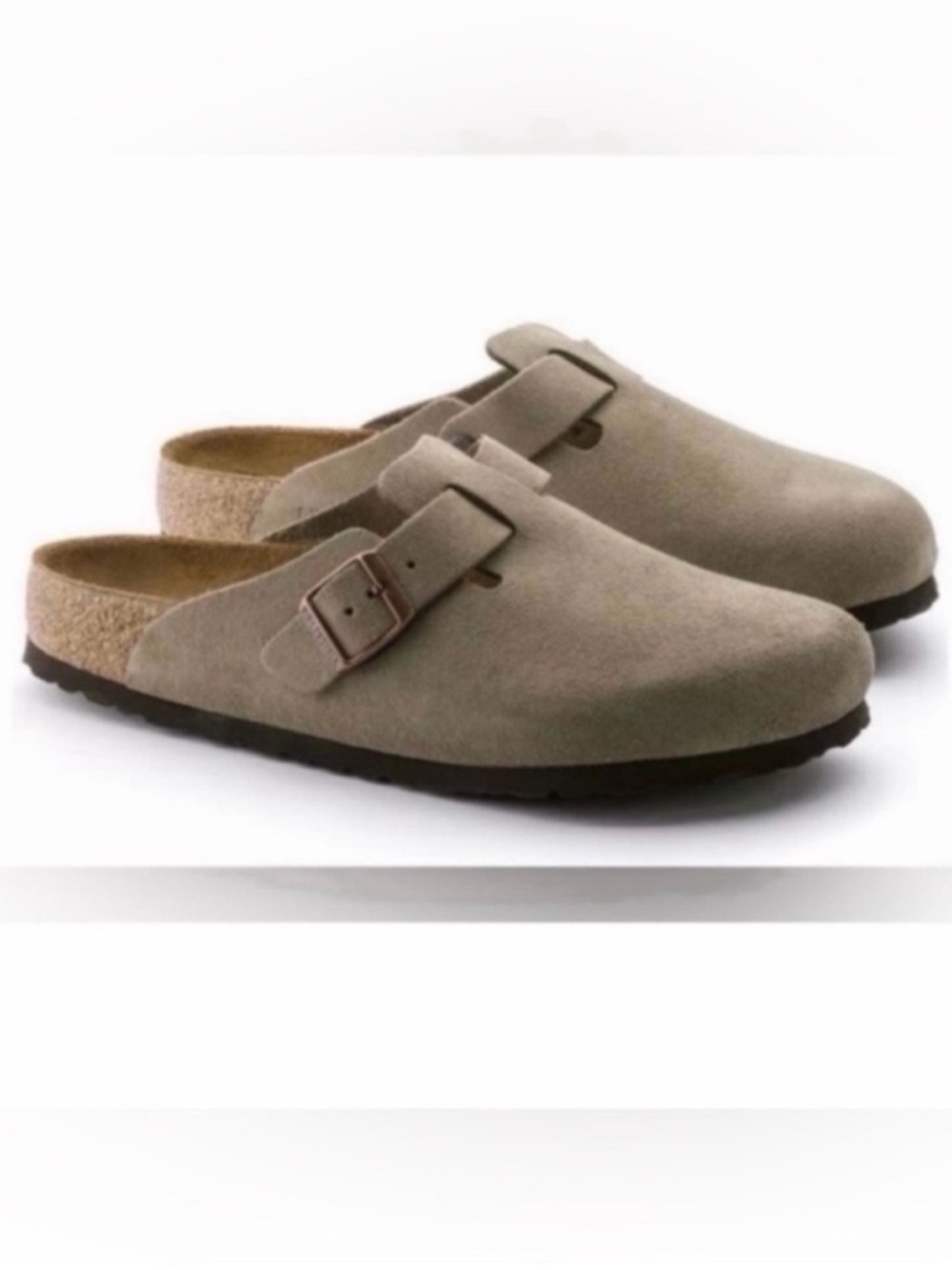 Birkenstock Taupe Boston Clogs